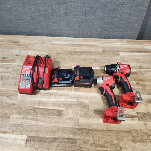 HOUSTON LOCATION - AS - IS Milwaukee 2 Tool Combo Kit W/ (2) Battery & Charger