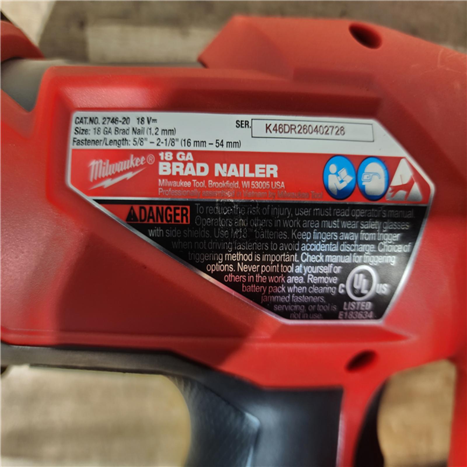 HOUSTON LOCATION - AS-IS Milwaukee FUEL 18-Volt Lithium-Ion Brushless Cordless Gen II 18-Gauge Brad Nailer (Tool-Only)