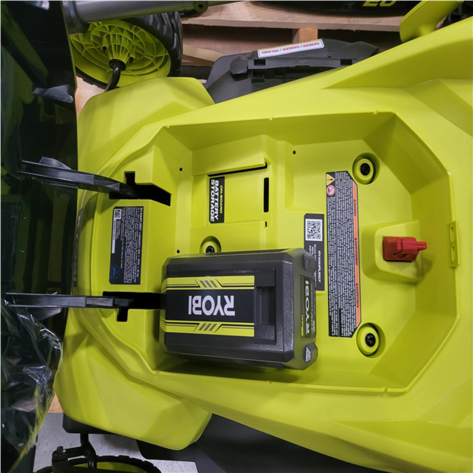 CALIFORNIA AS-IS (X2) RYOBI PUSH LAWN MOWERS W/ BATTERIES & CHARGER