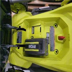 CALIFORNIA AS-IS (X2) RYOBI PUSH LAWN MOWERS W/ BATTERIES & CHARGER