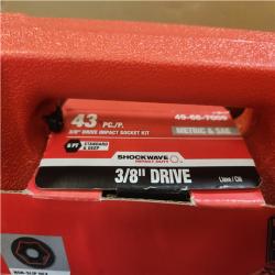 Phoenix SEALED Milwaukee SHOCKWAVE 3/8 in. Drive SAE and Metric 6 Point Impact Socket Set (43-Piece)