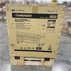 DALLAS LOCATION- AS-IS HUSKY 52 in. W x 20 in. D Standard Duty Black Mobile Workbench Cabinet