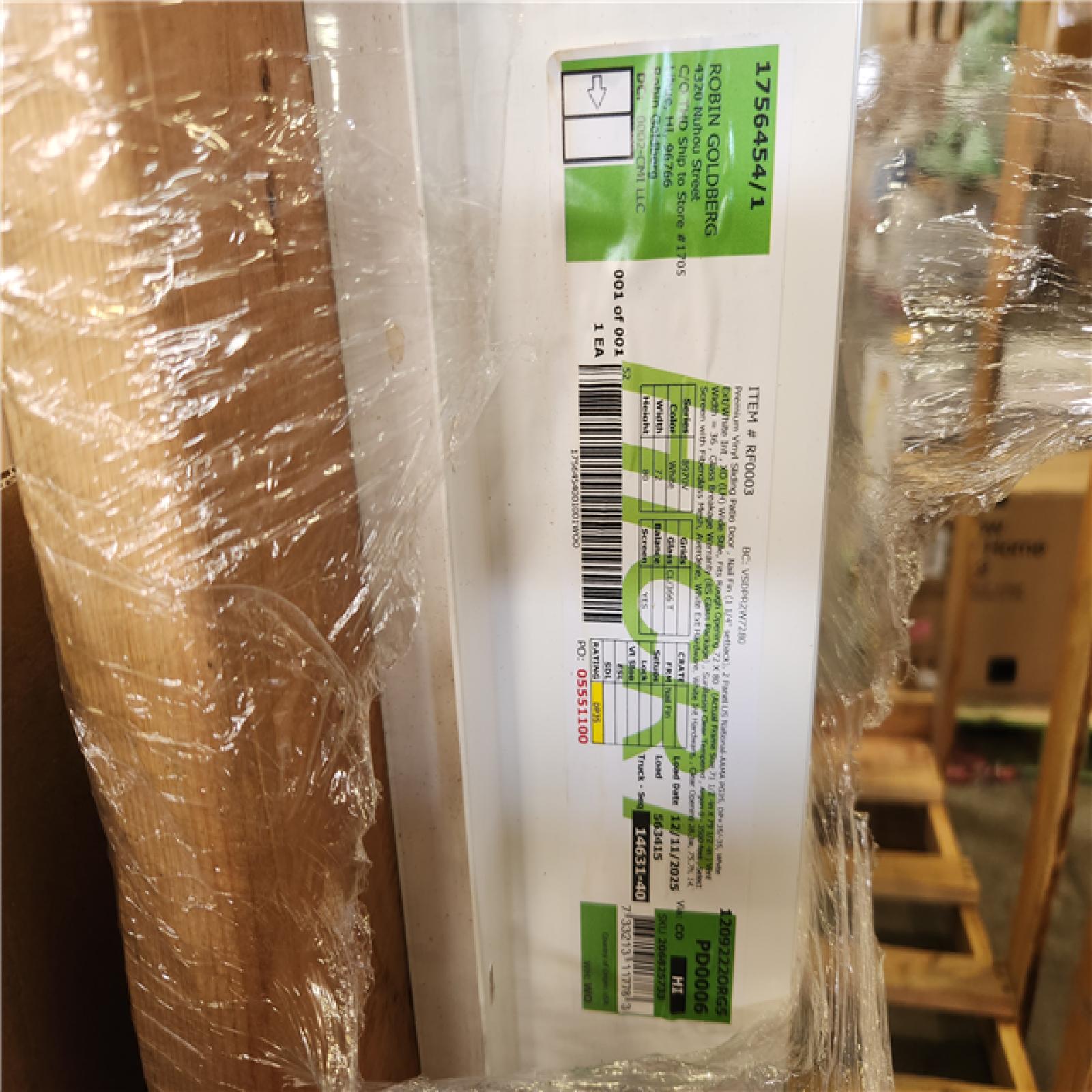 Phoenix NEW JELD-WEN 72 in. x 80 in. V-4500 White Vinyl Left-Hand Full Lite Sliding Patio Door