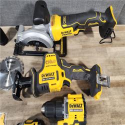 HOUSTON LOCATION - AS-IS DEWALT 4 TOOL COMBO KIT W/ (2) BATTERY & CHARGER