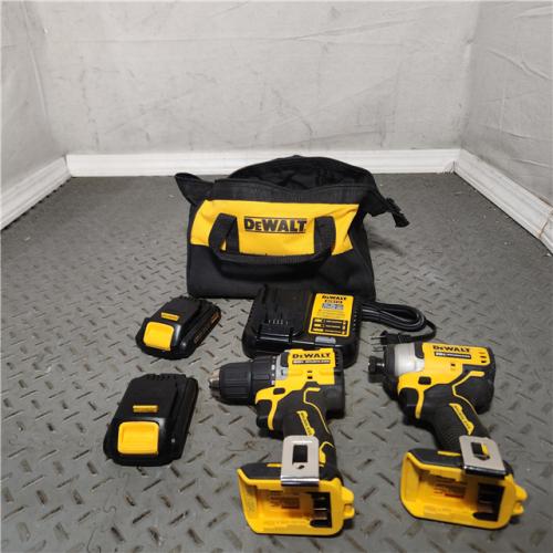 HOUSTON Location-AS-IS-DeWalt 20V MAX ATOMIC Cordless Brushless 2 Tool Compact Drill and Impact Driver Kit APPEARS IN GOOD Condition