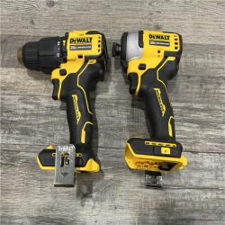AS-IS DEWALT ATOMIC 20-Volt MAX Lithium-Ion Cordless Hammer Drill/Impact Combo Kit
