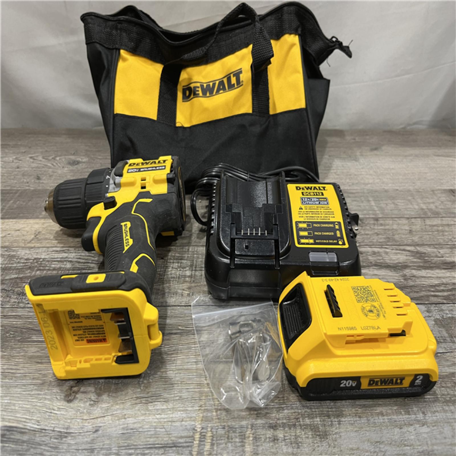 AS-IS DEWALT Atomic 20V Lithium-Ion Cordless Compact 1/2 in. Drill/Driver Kit