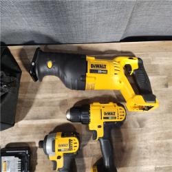 HOUSTON LOCATION - AS-IS DEWALT 3 TOOL COMBO KIT W/ (3) BATTERY & CHARGER