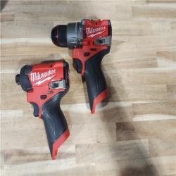 HOUSTON LOCATION - AS-IS Milwaukee FUEL 12-Volt Lithium-Ion Brushless Cordless Hammer Drill and Impact Driver Combo Kit
