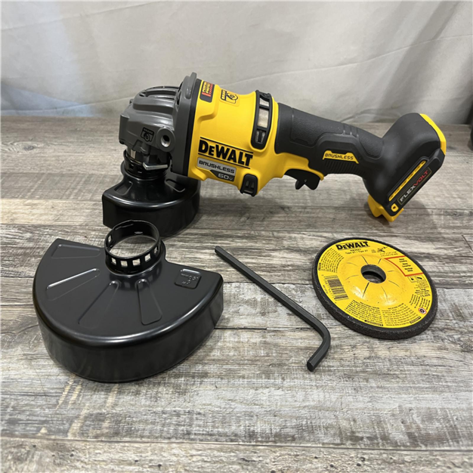 AS-IS DEWALT FLEXVOLT 60V MAX Cordless Brushless 4.5 in. to 6 in. Small Angle Grinder with Kickback Brake (Tool Only)