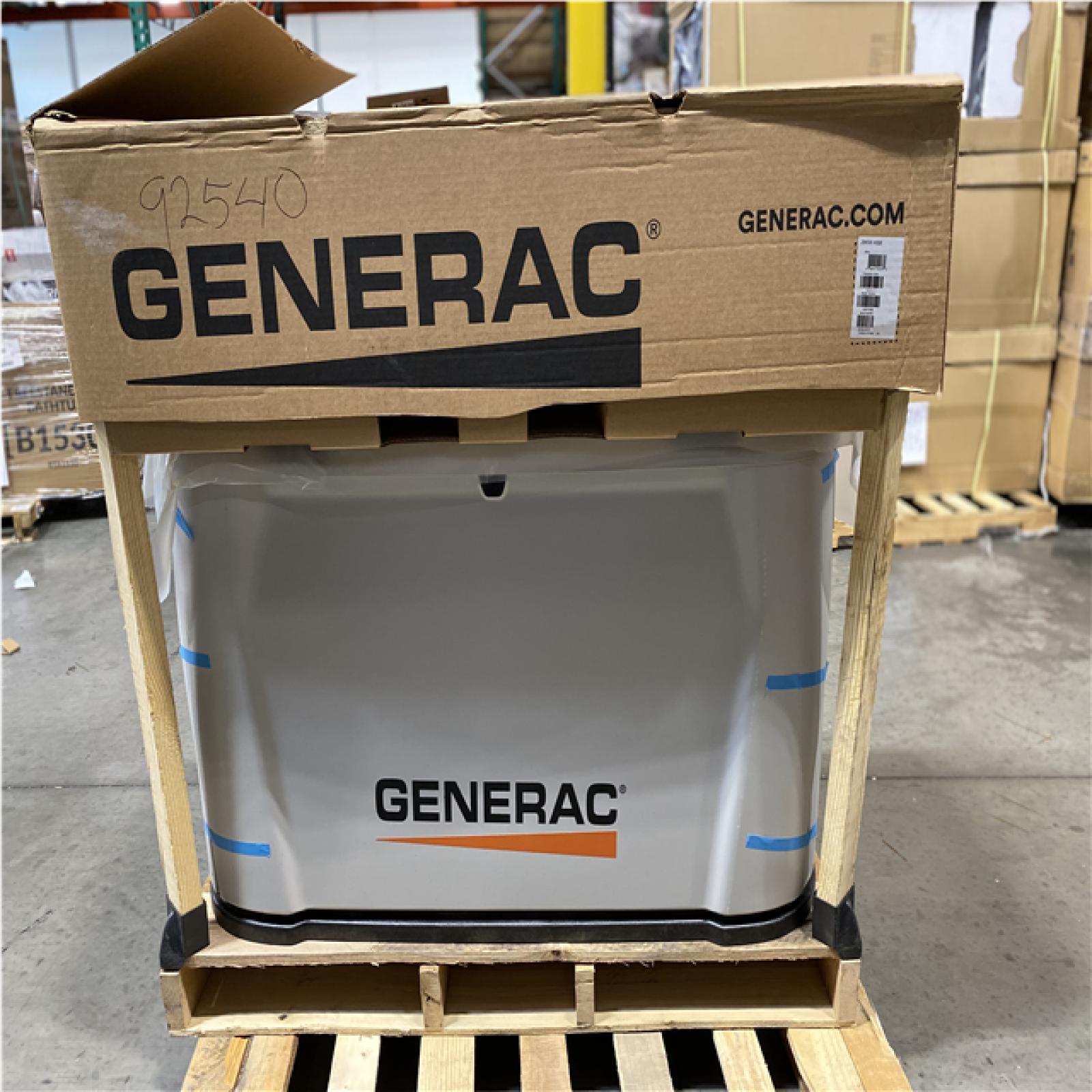 DALLAS LOCATION - GENERAC 28kW Auto Start Generator W/ 200 Amp Transfer Switch  Mobile Monitoring Thermostat