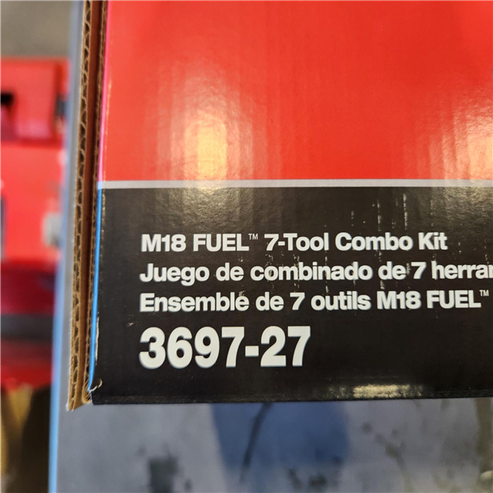 NEW- Milwaukee M18 FUEL 18V Lithium-Ion Brushless Cordless Combo Kit with Two 5.0 Ah Batteries  1 Charger  2 Tool Bags (7-Tool)