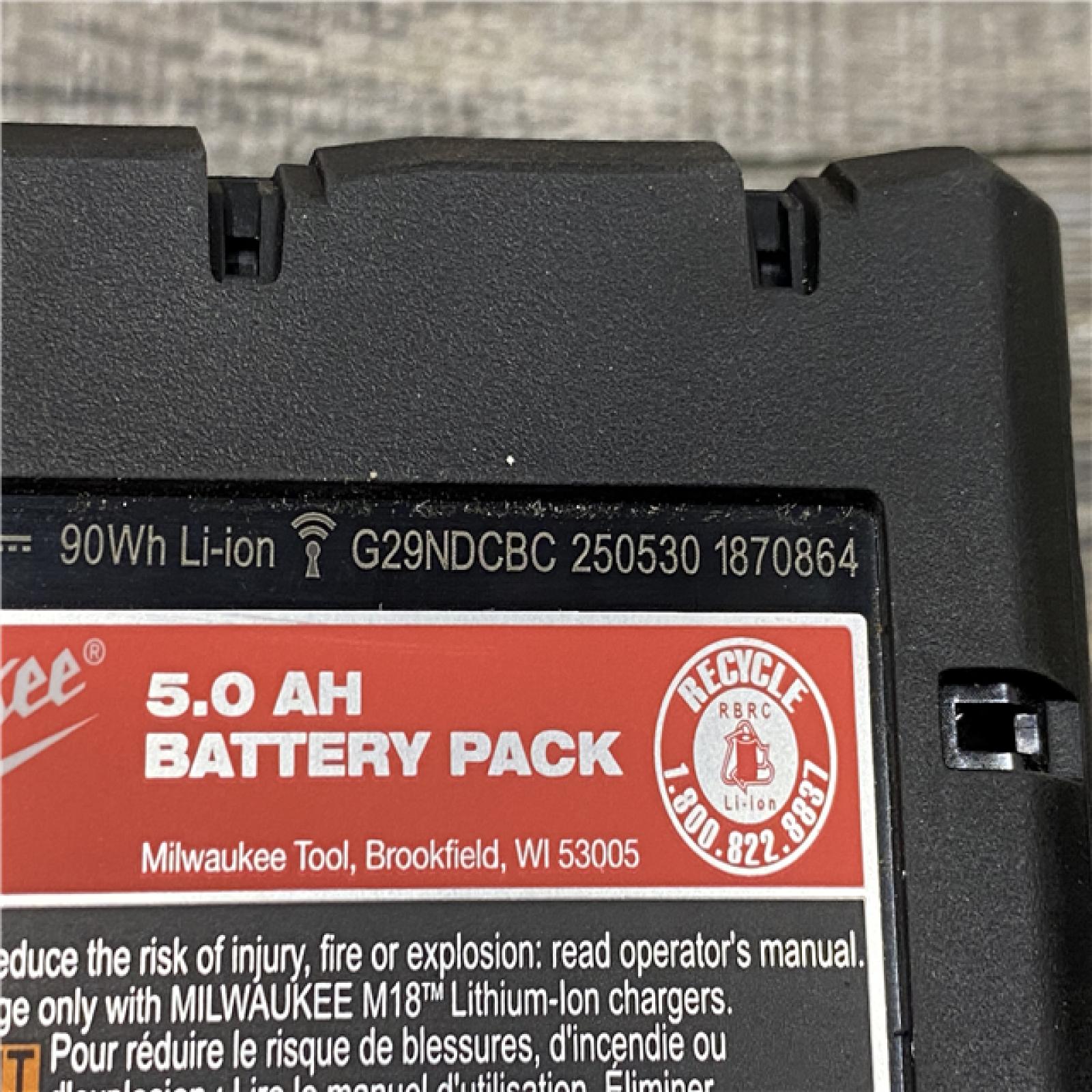 AS-IS Milwaukee 18-Volt Lithium-Ion XC Starter Kit with Two 5.0Ah Batteries and Charger