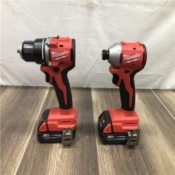 AS-IS Milwaukee 18V Lithium-Ion Brushless Cordless Compact Drill/Impact Combo Kit