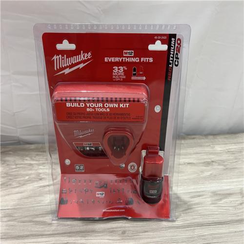 NEW MILWAUKEE M12 12-Volt Lithium-Ion Compact Battery Pack 2.0Ah and Charger Starter Kit