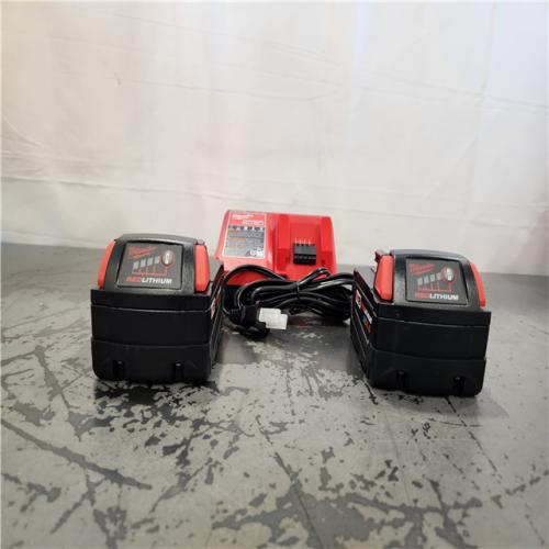 AS-IS- Milwaukee 18-Volt Lithium-Ion XC Starter Kit with Two 5.0Ah Batteries and Charger