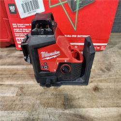 HOUSTON LOCATION - AS-IS Milwaukee-3632-21 M12 Green Beam Laser 360° 3-Plane Kit