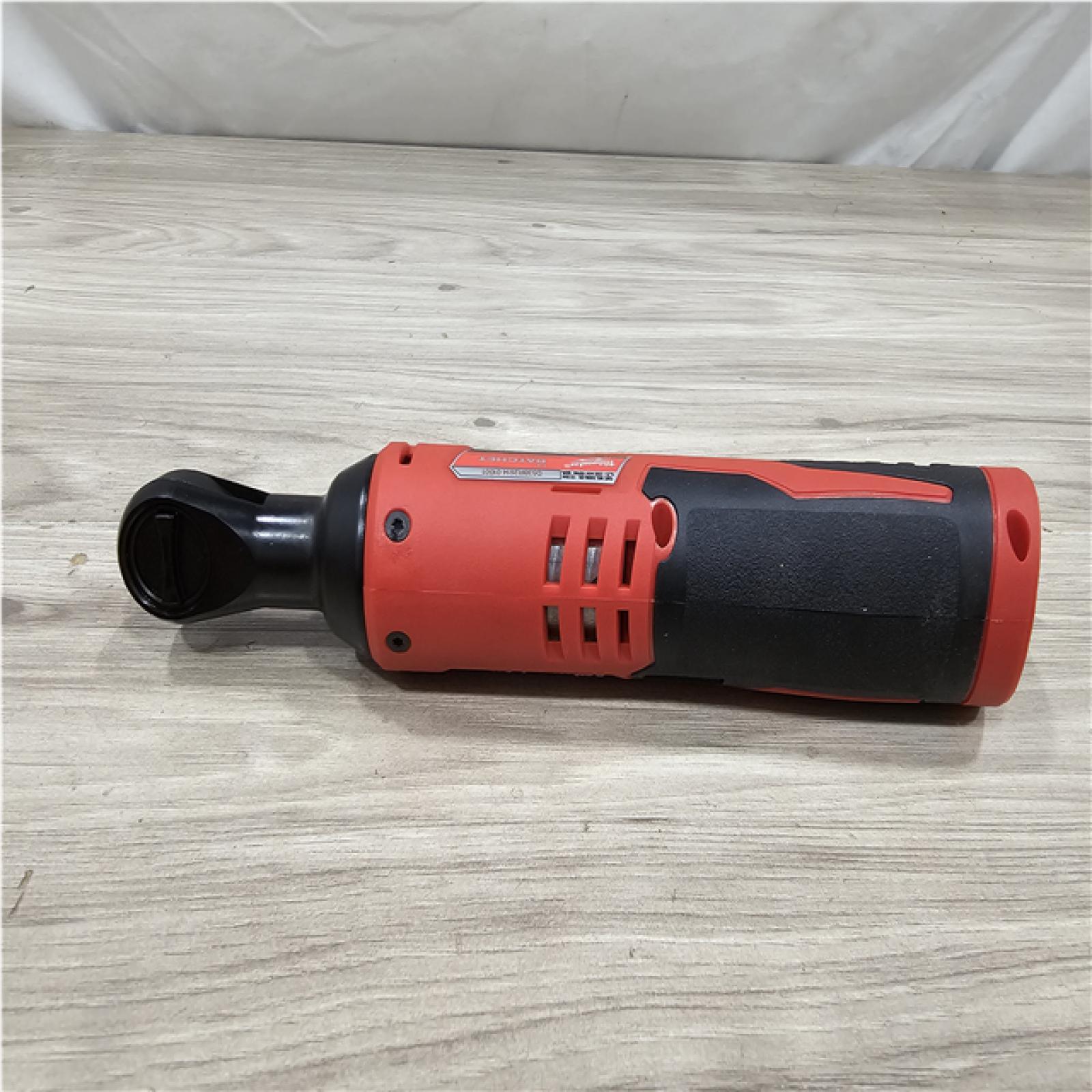 AS-IS Milwaukee M12 12V Lithium-Ion Cordless 1/4 in. Ratchet (Tool-Only)