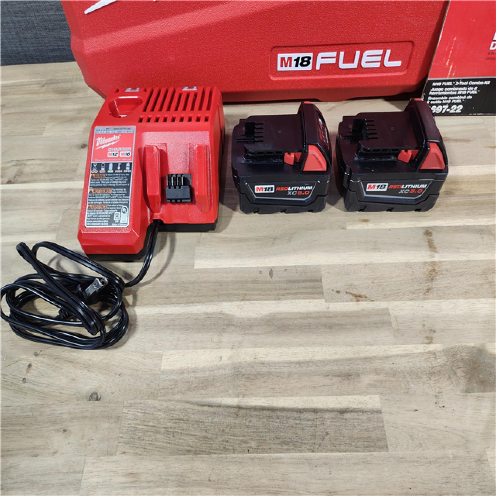 HOUSTON LOCATION - AS-IS MILWAUKEE M18 FUEL 18V Lithium-Ion Brushless Cordless Hammer Drill and Impact Driver Combo Kit (2-Tool) with 2 Batteries