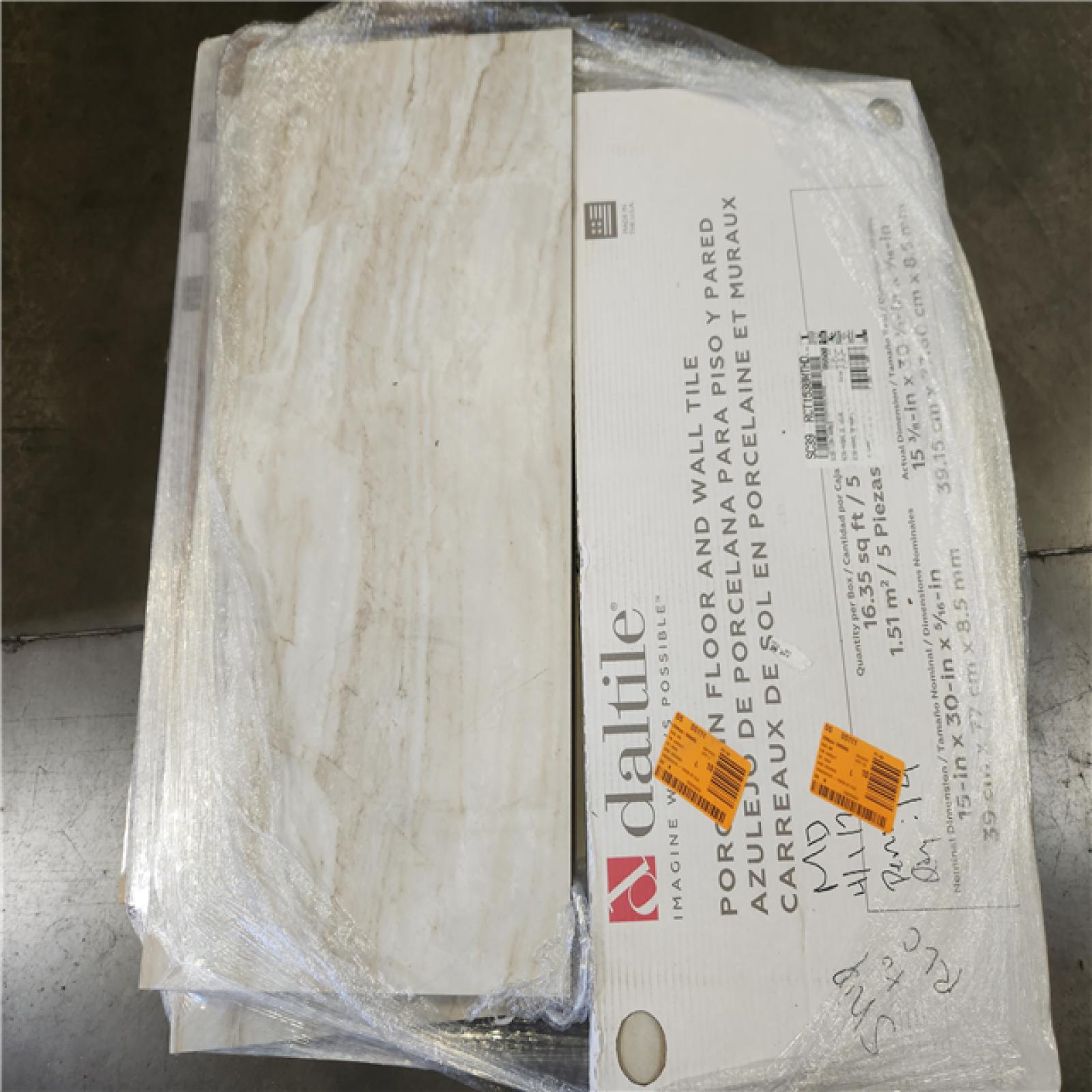 Phoenix Daltile St. Clamont Ivory Marble 15 in. x 30 in. Glazed Porcelain Floor and Wall Tile (245 sq. ft./15 Case)