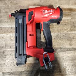 HOUSTON LOCATION - AS-IS Milwaukee M18 FUEL 18-Volt Lithium-Ion Brushless Cordless Gen II 18-Gauge Brad Nailer (Tool-Only)