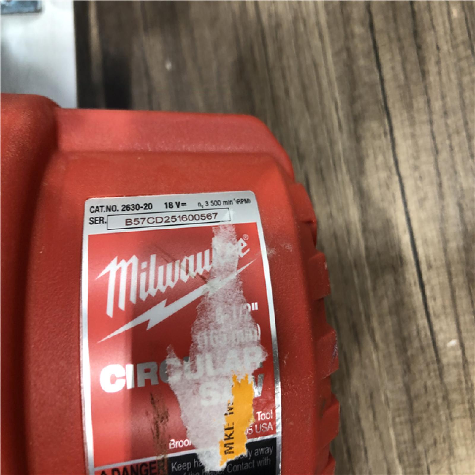 AS-IS Milwaukee 18V Lithium-Ion Cordless 6-1/2 in. Circular Saw (Tool-Only)