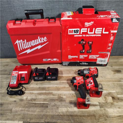 HOUSTON LOCATION - AS-IS (APPEARS LIKE NEW) M18 FUEL 18V Lithium-Ion Brushless Cordless Hammer Drill and Impact Driver Combo Kit (2-Tool) with 2 Batteries