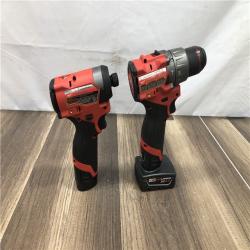 AS-IS Milwaukee FUEL 12-Volt Lithium-Ion Brushless Cordless Hammer Drill and Impact Driver Combo Kit