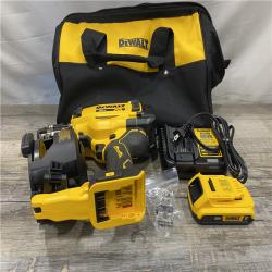 AS-IS DEWALT 20V MAX Lithium-Ion 15-Degree Electric Cordless Roofing Nailer Kit
