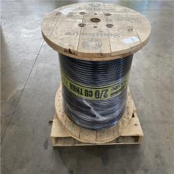 Houston Location AS IS - Large Copper Wire Roll THHN 2/0 Str Cu SIM Bk 2500R