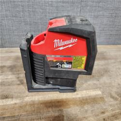 HOUSTON LOCATION - AS-IS Milwaukee Green 125 Ft. Cross Line and Plumb Points Laser Level Kit