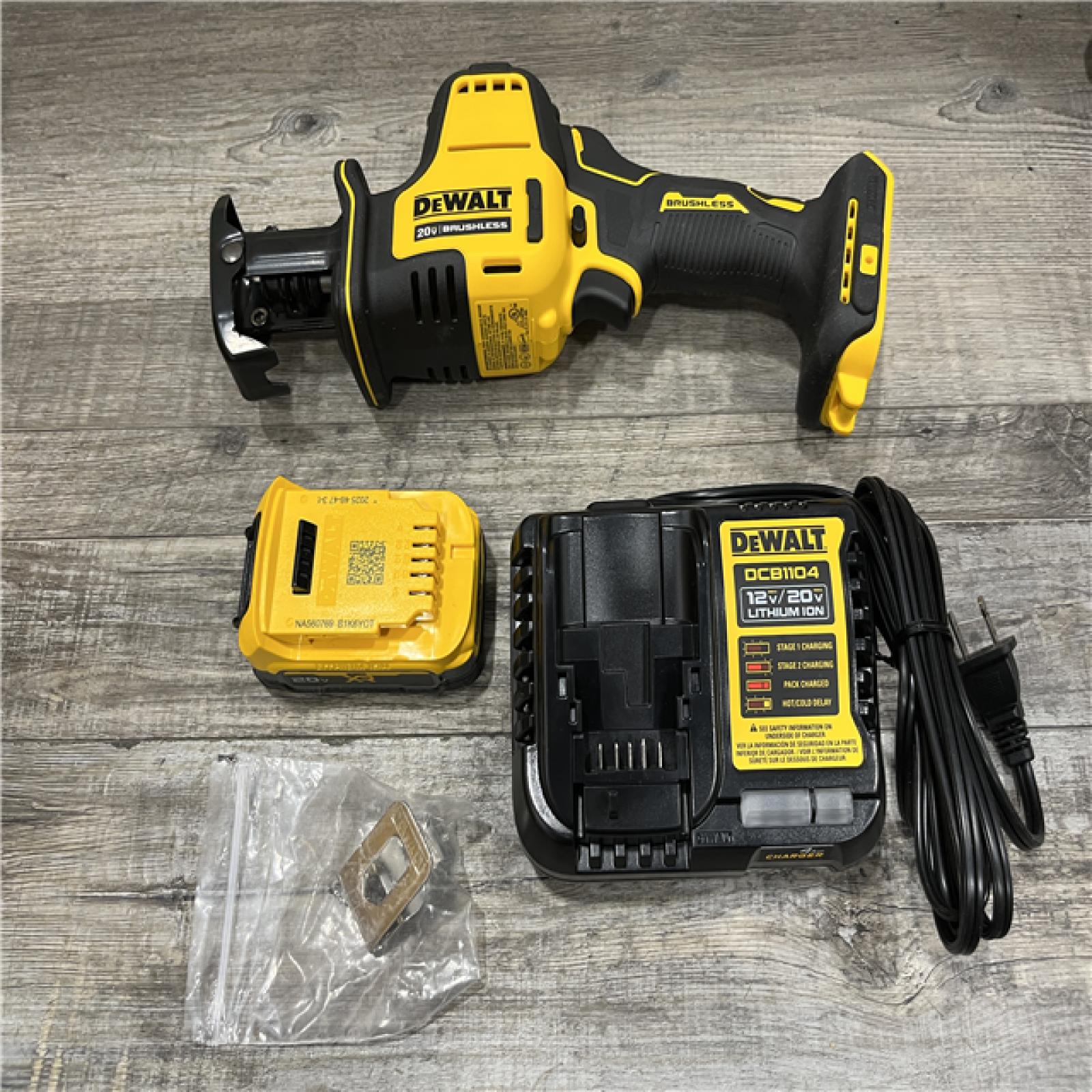 AS-IS DEWALT Atomic 20-Volt Maximum Cordless Brushless Compact Reciprocating Saw Kit