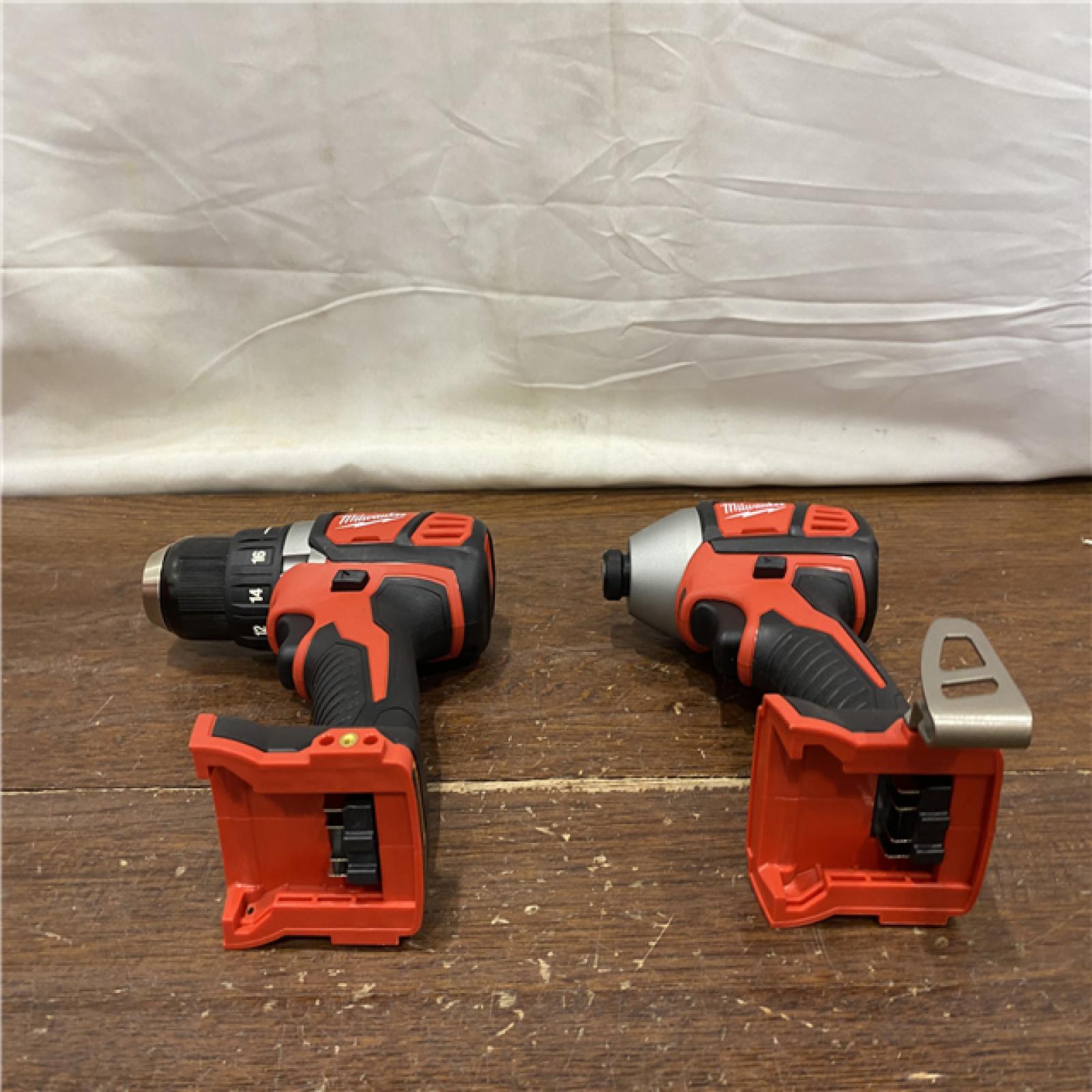 AS-IS Milwaukee M18 18V Cordless Brushed 2 Tool Drill/Driver and Impact Driver Kit