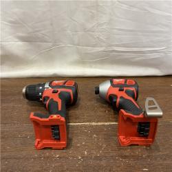 AS-IS Milwaukee M18 18V Cordless Brushed 2 Tool Drill/Driver and Impact Driver Kit