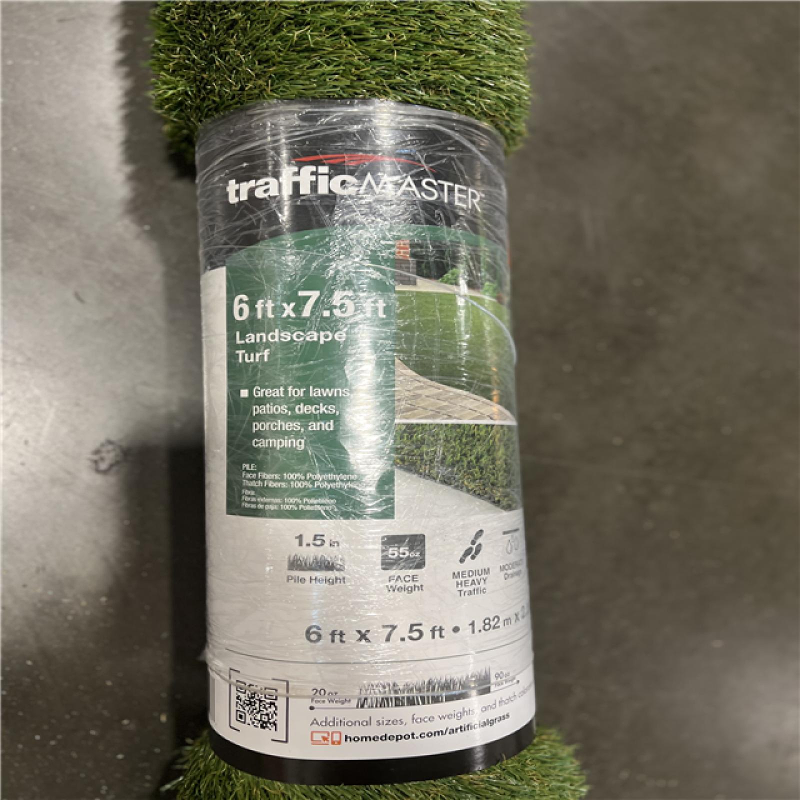 DALLAS LOCATION - TrafficMaster Landscape Turf 6 Ft  X 7.5 Ft Artificial Grass Rug