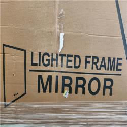 Phoenix Location WELLFOR RECA 84 in W x 42 in. H Rectangular Single Aluminum Framed Anti-Fog LED Light Wall Bathroom Vanity Mirror in Matte Black