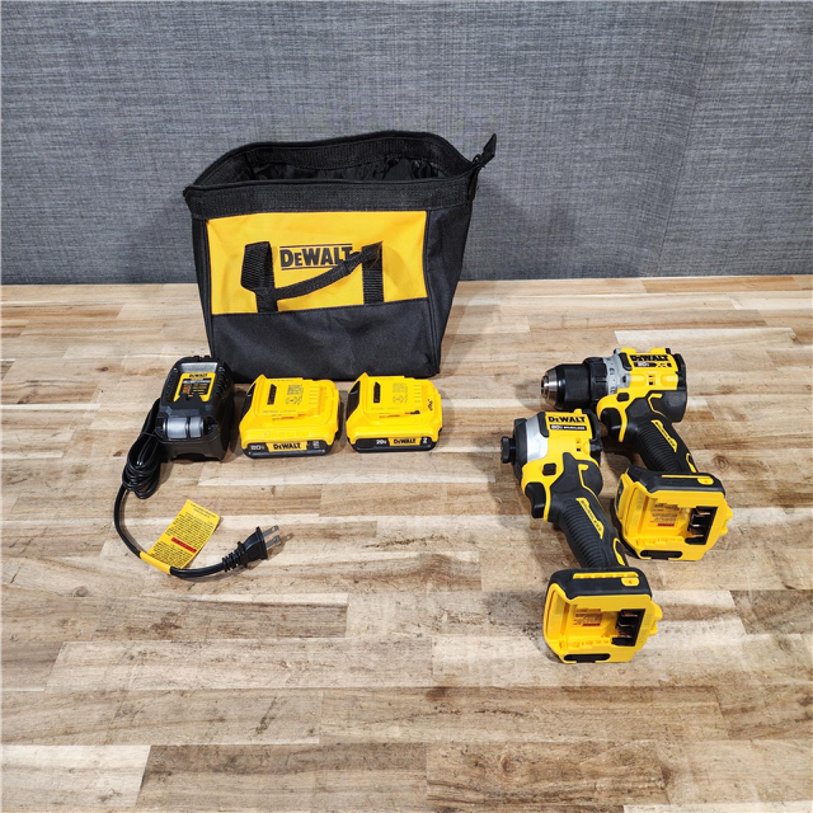 HOUSTON LOCATION - AS-IS DEWALT 2 TOOL COMBO KIT W/ (2) BATTERY & CHARGER