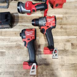 HOUSTON LOCATION - AS - IS M18 FUEL 18V Lithium-Ion Brushless Cordless 5-Tool Combo Kit with Two 5.0 Ah Batteries  1 Charger 1 Tool Bag