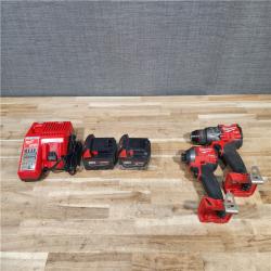 HOUSTON LOCATION - AS-IS MILWAUKEE 2 TOOL COMBO KIT W/ (2) BATTERY & CHARGER