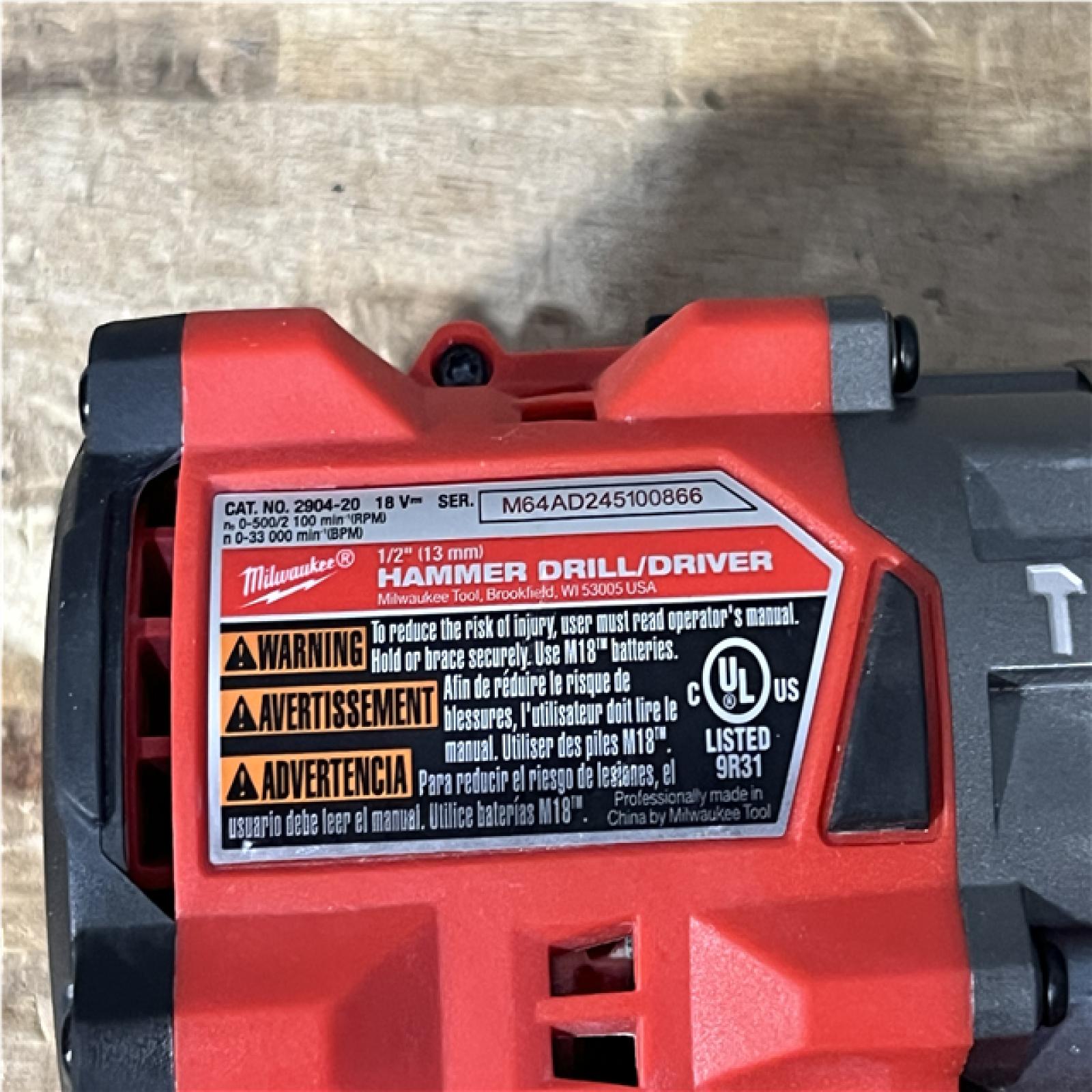 Houston Location AS-IS Milwaukee FUEL 18V Lithium-Ion Brushless Cordless 1/2 in. Hammer Drill/Driver (Tool-Only)