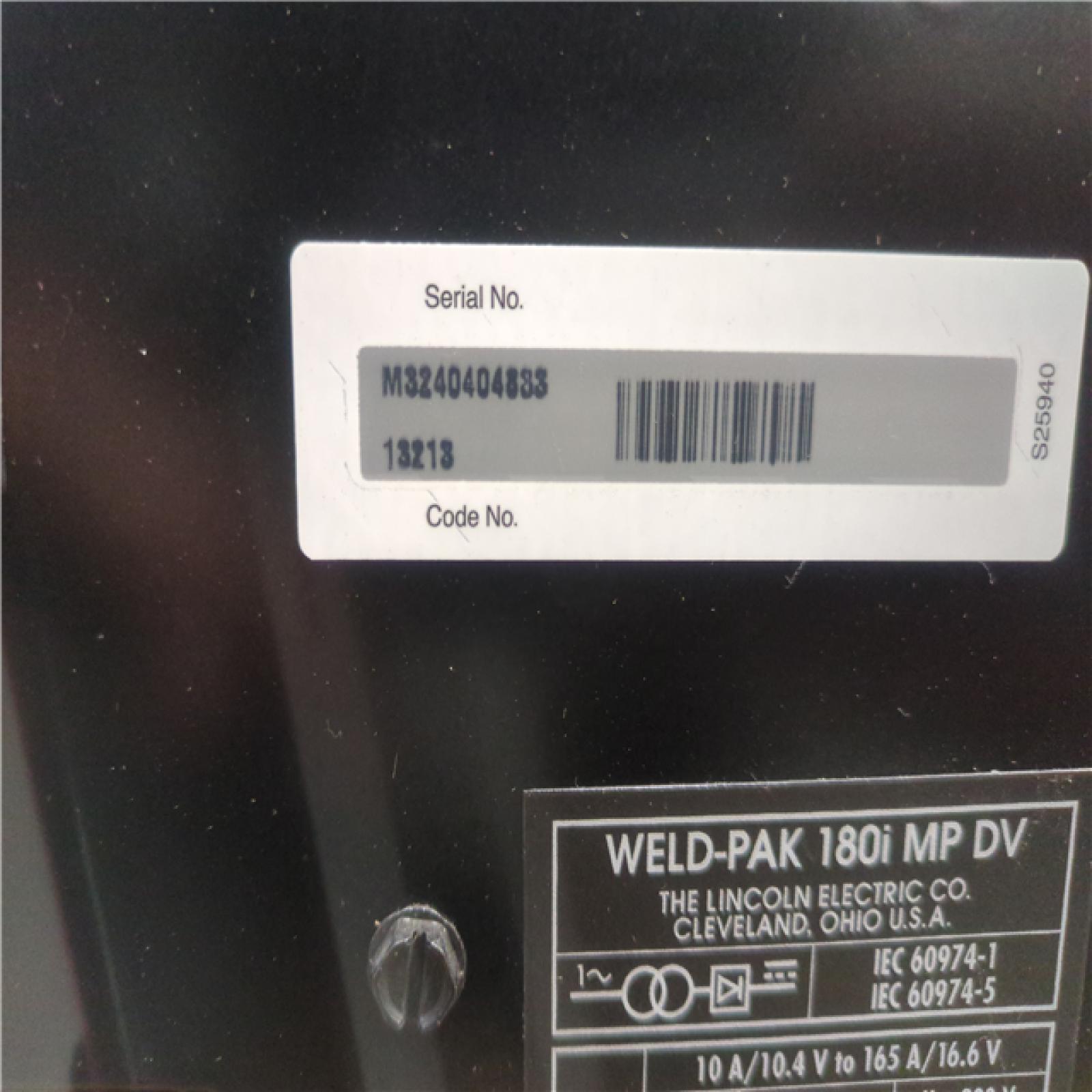 CALIFORNIA AS-IS lINCOLN ELECTRIC WELD-PAK