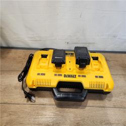 AS-IS- 20-Volt MAX 4-Port Charger with 20-Volt MAX Lithium-Ion 5.0 Ah and 2.0 Ah Batteries