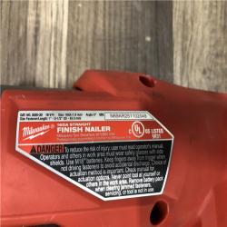 AS-IS Milwaukee FUEL 18-Volt Lithium-Ion Brushless Cordless Gen ll 16-Gauge Straight Finish Nailer (Tool Only)