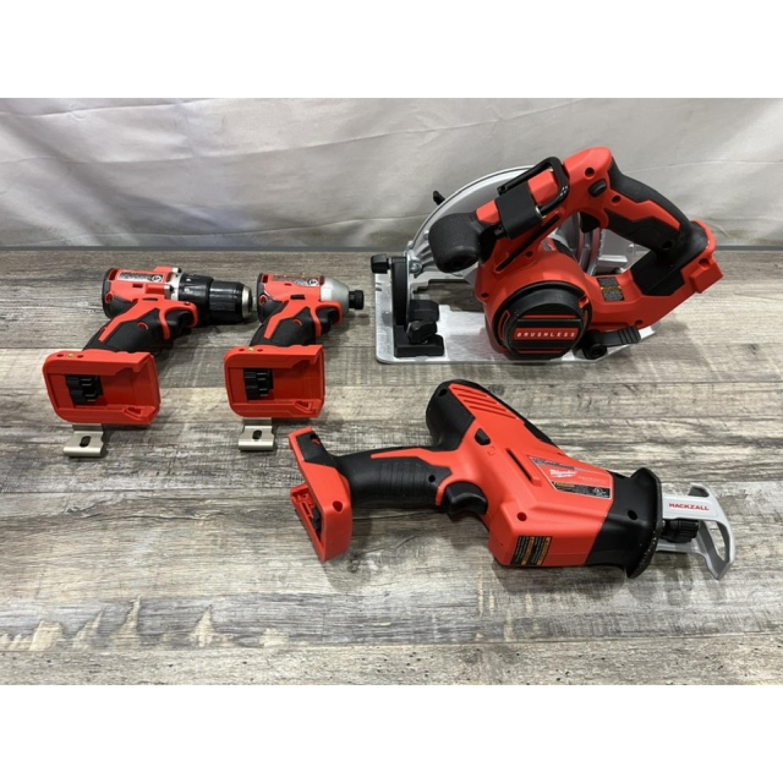 AS-IS Milwaukee 18-Volt Lithium-Ion Brushless Cordless (4-Tool) Combo Kit