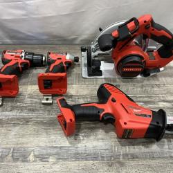 AS-IS Milwaukee 18-Volt Lithium-Ion Brushless Cordless (4-Tool) Combo Kit