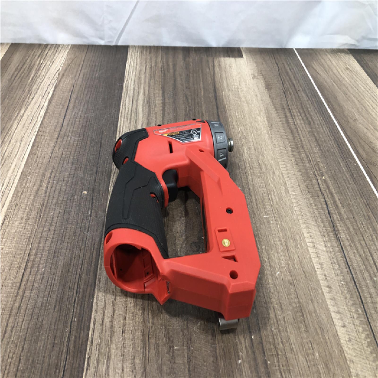 AS-IS Milwaukee FUEL 12V Lithium-Ion Brushless Cordless 4-in-1 Installation 3/8 in. Drill Driver with 4 Tool Head (Tool-Only)