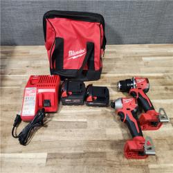HOUSTON LOCATION - AS - IS Milwaukee 18-Volt Lithium-Ion Brushless Cordless Compact Hammer Drill/Impact Combo Kit