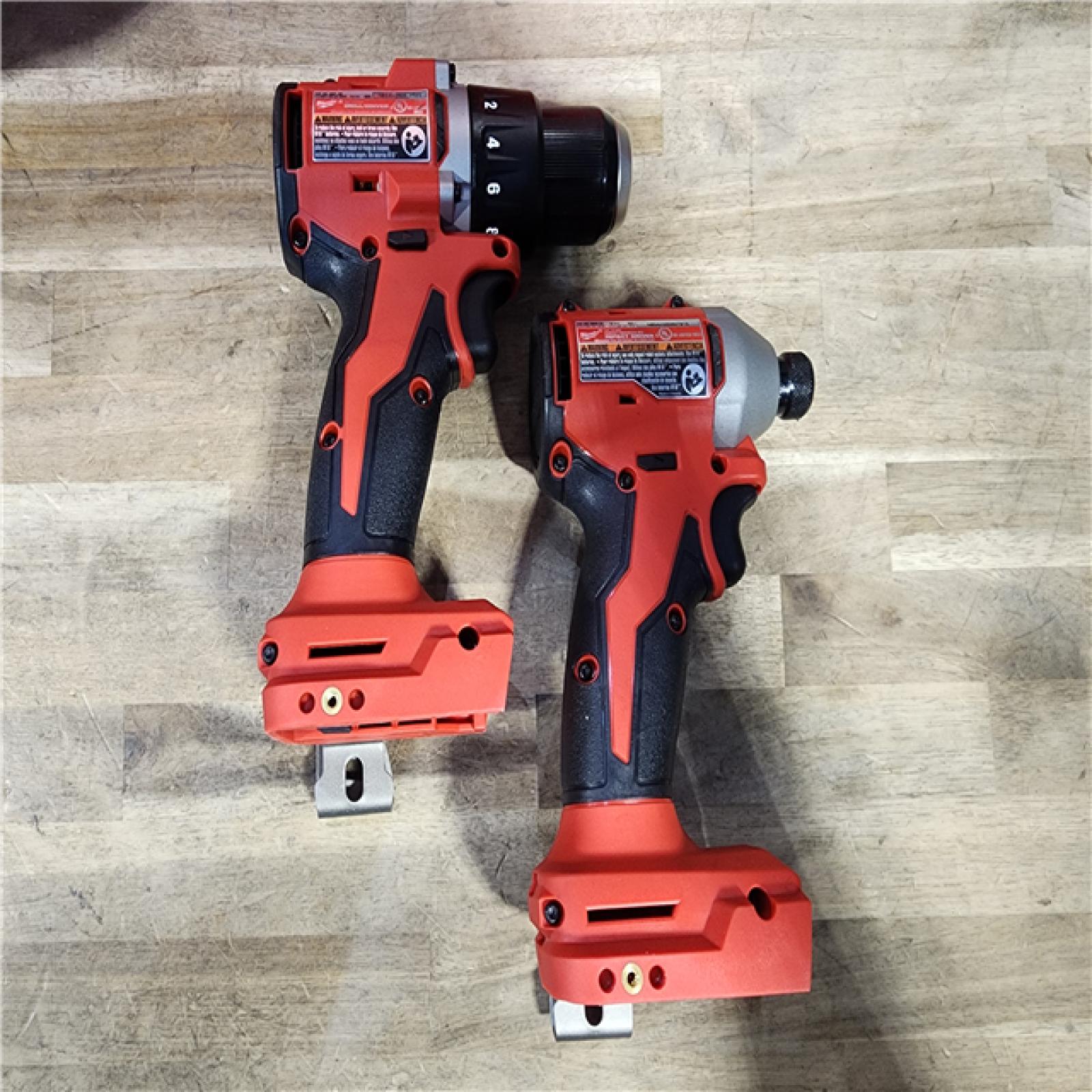 HOUSTON LOCATION - AS-IS Milwaukee M18 18V Lithium-Ion Brushless Cordless Compact Drill/Impact Combo Kit (2-Tool) W/(2) 2.0 Ah Batteries, Charger & Bag