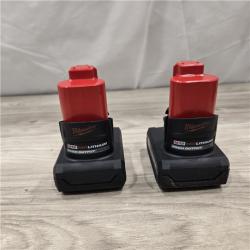 AS-IS Milwaukee M12 12V Lithium-Ion XC High Output 5.0 Ah Battery Pack (2-Pack) Starter Kit