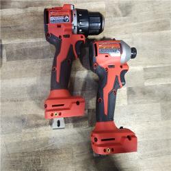HOUSTON LOCATION - AS-IS M18 18-Volt Lithium-Ion Brushless Cordless Compact Hammer Drill/Impact Combo Kit (2-Tool) with (2) Batteries, Bag